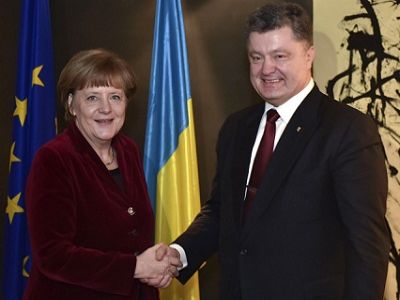 А.Меркель и П.Порошенко. Публикуется в блоге автора