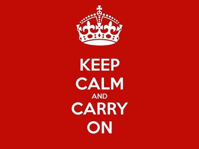 Плакат "Keep calm and carry on". Источник - blog.hdwallsource.com