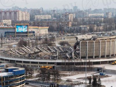 Обрушение СКК в Санкт-Петербурге. Фото: Фонтанка.Ru